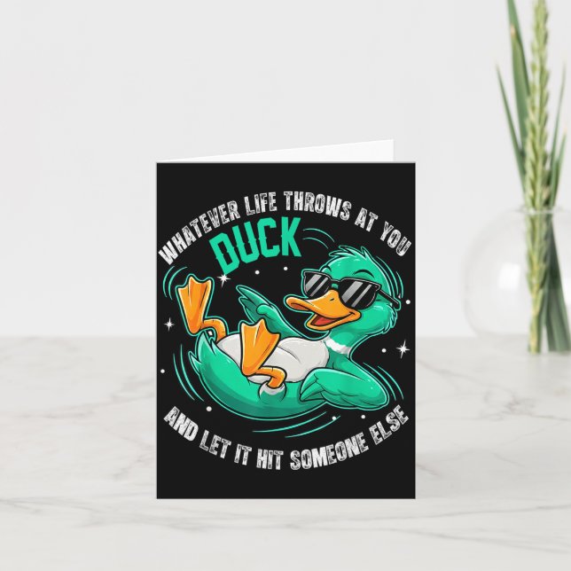 Cartão Funny Duck Graphic Tees Men Women Teens Funny Quot (Frente)