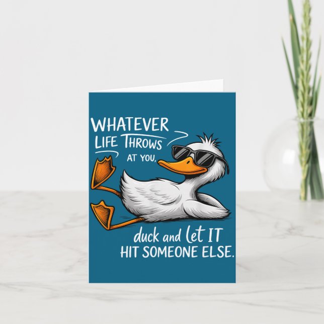 Cartão Funny Duck Shirt Funny Quote Graphic Tees For Men  (Frente)