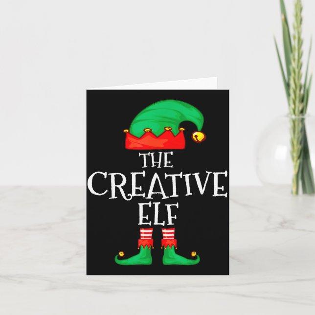Cartão Funny Elf Family Christmas Creative Elf Sweater Me (Frente)