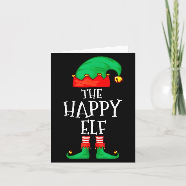 Cartão Funny Elf Family Christmas The Happy Elf Sweater M (Frente)