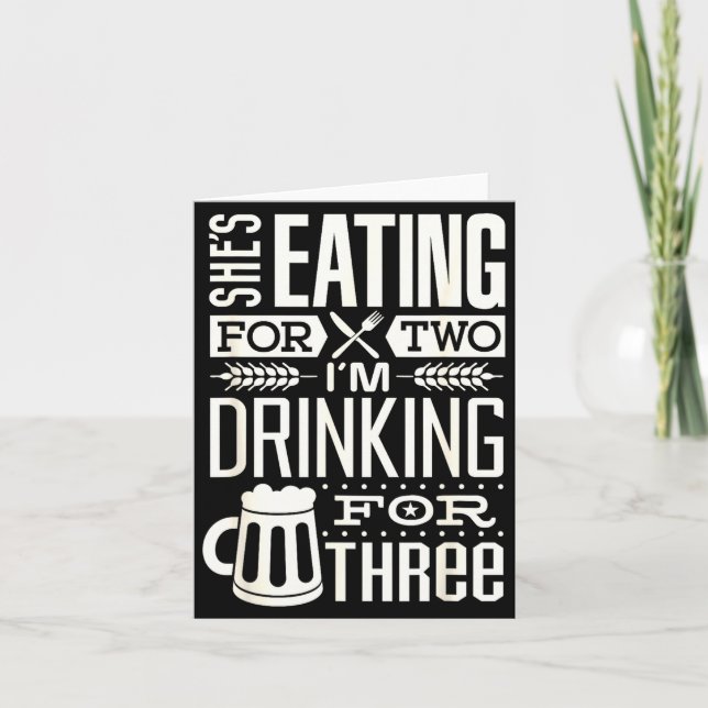 Cartão Funny Expecting Dad Shirt For Pregnancy New Dad Fa (Frente)