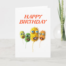 Cartão Funny Faces birthday card