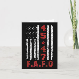 Cartão Funny Fafo Trump Shirt Presidente 47 Trump Fafo Am