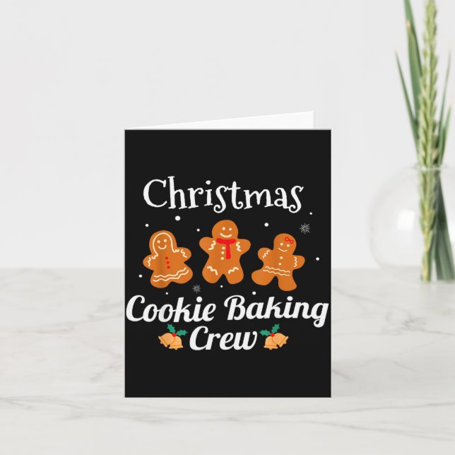 Cartão Funny Family Matching Christmas Tee Cookie Baking  (Frente)