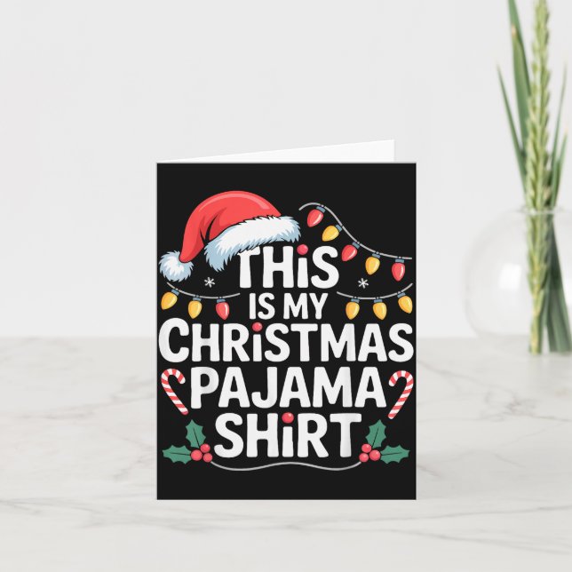 Cartão Funny Family Xmas Men Women Kids This Is My Christ (Frente)