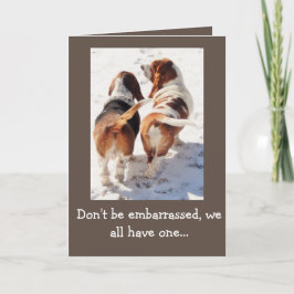 Cartão Funny "Father's Day Card" w/Cute Basset Hounds