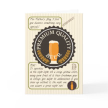 Funny Father's Day Retro Beer Label for Sweetheart