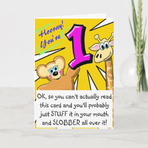 Cartão Funny First Birthday Card