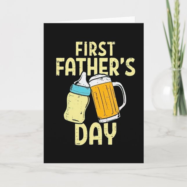 Cartão Funny First Father's Day Matching daddy and child (Frente)