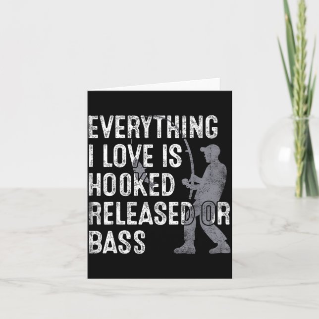 Cartão Funny Fishing Quote Humor Fisher Gift Dad Father A (Frente)