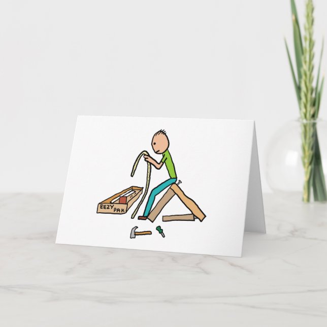 Cartão Funny Flat Pack Self-Assembly (Frente)