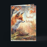 Cartão Funny Fox Birthday Animal Willife Nature<br><div class="desc">Brincadeira Natureza da Vida Selvagem Animal</div>