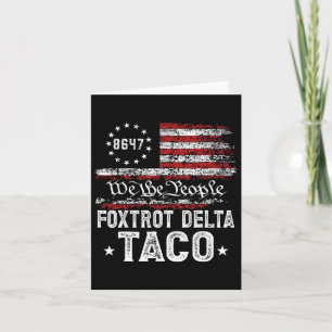 Cartão Funny Foxtrot Delta Taco