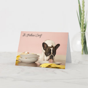 Cartão Funny French Bulldog Mother's Day Card