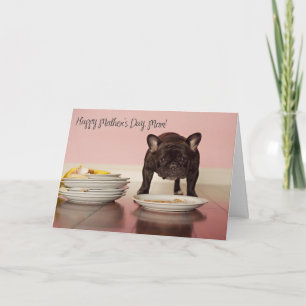 Cartão Funny French Bulldog Mother's Day Card