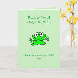 Cartão Funny Frog Birthday Card