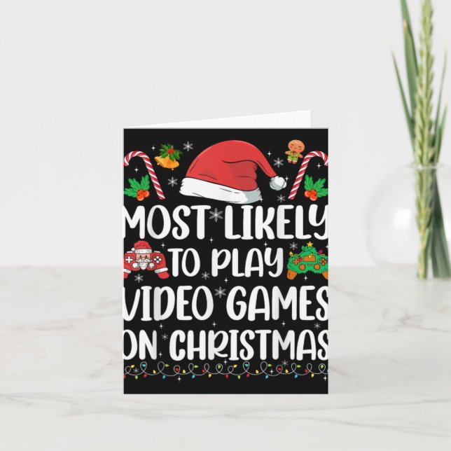 Cartão Funny Gamer Xmas Likely Play Video Games On Christ (Frente)