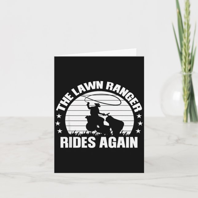 Cartão Funny Garden And Mow Fields Sayings The Lawn Range (Frente)