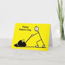 Cartão Funny Gardener Cartoon Father's Day