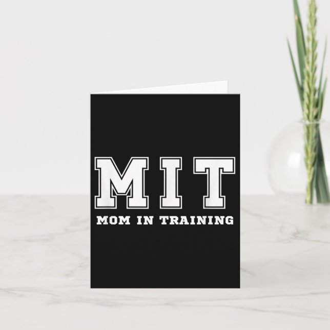 Cartão Funny Gift For New Mom In Training Expecting Pregn (Frente)