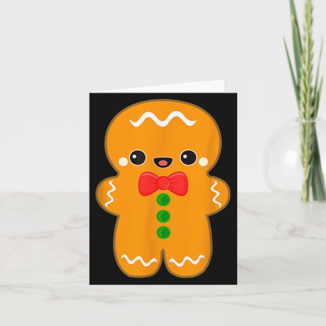 Cartão Funny Gingerbread Man Christmas Men Women Adult Yo (Frente)