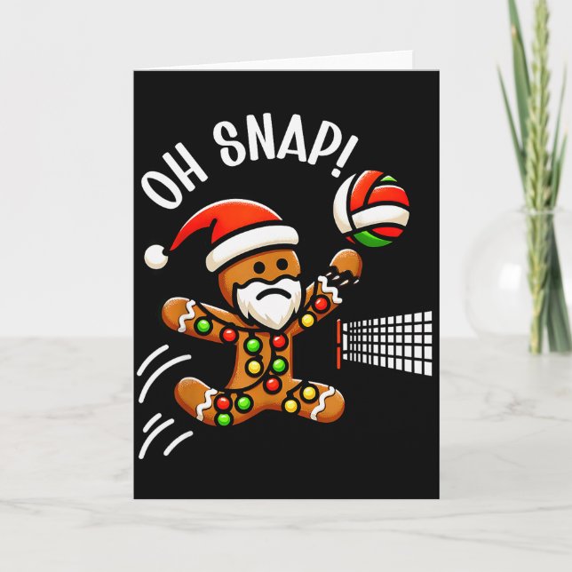 Cartão Funny Gingerbread Man Pajamas &amp; Pjs Xmas Holid (Frente)