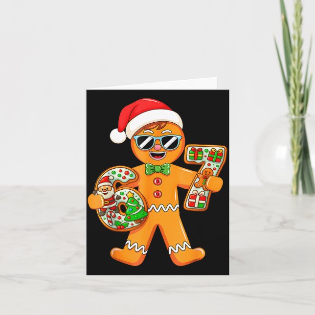 Cartão Funny Gingerbread Six Seven 67 Gingerbread Man Xma (Frente)