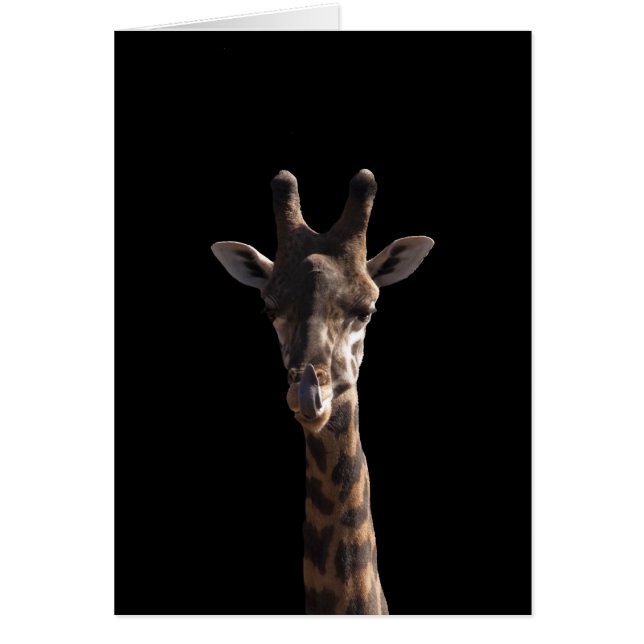 Cartão Funny Giraffe (Frente)