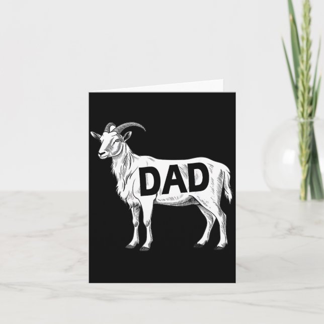 Cartão Funny Goat Gift Dad Sarcastic Graphic  (Frente)