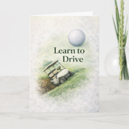 Cartão Funny Golf Birthday Card | Learn to Drive Humor