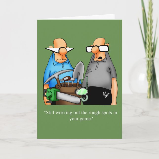 Cartão Funny Golf Humor  Birthday Card (Frente)