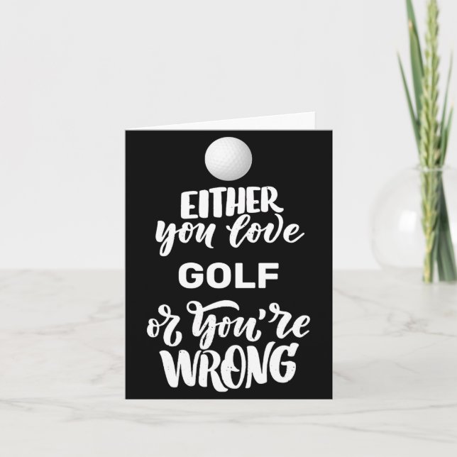 Cartão Funny Golf Love Golfing Golfer  (Frente)