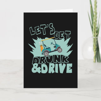 Cartão Funny Golf Outfit Drunk And Drive Golf Caddy