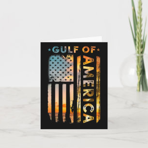 Cartão Funny Golfo Da América Americana Vintage Flag Amer
