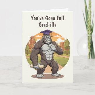 Cartão Funny Gorilla Graduation Card