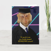 Funny Graduation Monkey Macaque Congratulations