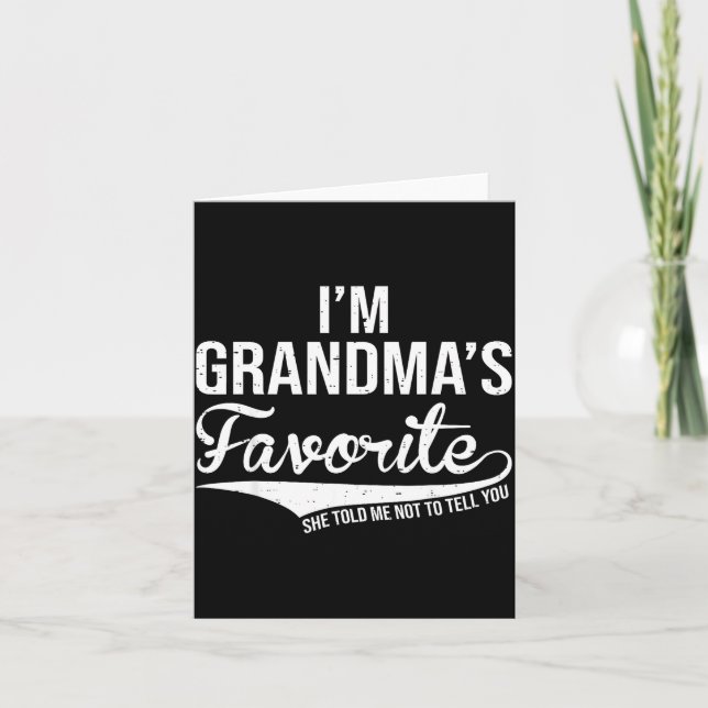 Cartão Funny Grandma's Favorite Grandson &amp; Granddaugh (Frente)
