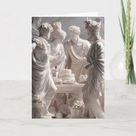 Cartão Funny Greek Statue Birthday Card – Classical Humor