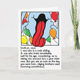 Cartão Funny Greeting Card Happy Birthday Brother