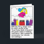 Cartão Funny Greeting Card Happy Birthday Fairy<br><div class="desc">Humorous, Birthday Greeting Card. "Fairy" Funny Birthday card for your ever-loving, special someone! Personalize by deleting text and adding your own wording on the outside or inside of this card. Choose your favorite font style, color, and size. Size: Standard, 5" x 7" Thank you, hello, or I love you, custom...</div>
