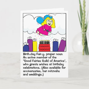 Cartão Funny Greeting Card Happy Birthday Fairy
