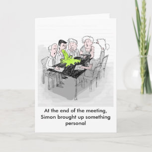 Cartão Funny greeting card - Simon brings something up