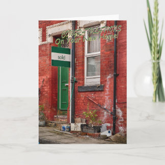 Cartão Funny greetings card moving home