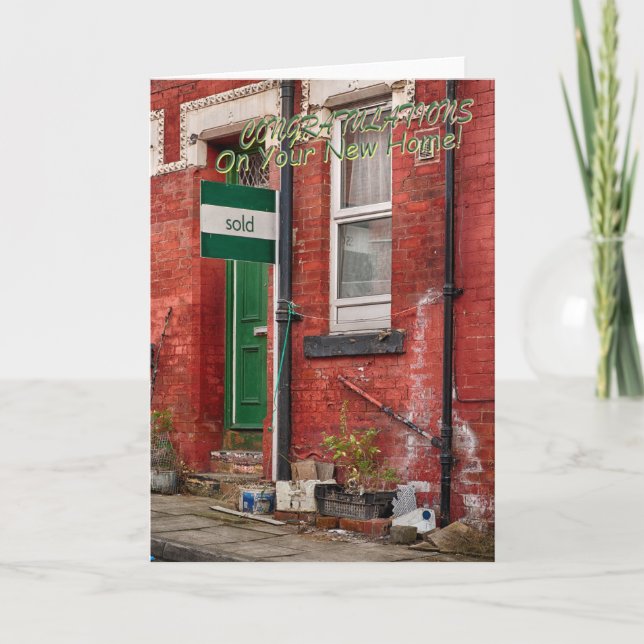 Cartão Funny greetings card moving home (Frente)