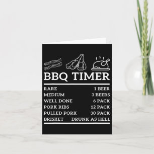 Cartão Funny Grill Say Churrasco Timer Churrasco Da Grelh