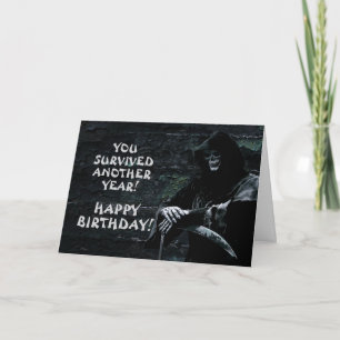 Cartão Funny Grim Reaper Birthday