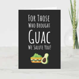 Cartão Funny Guac Cards Avocado Guacamole Cute For Her