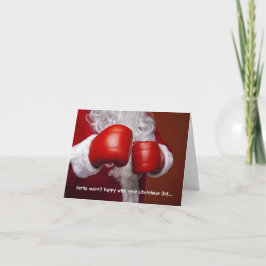 Cartão Funny Guy's Santa List Christmas Card