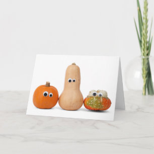 Cartão Funny Halloween Pumpkins custom greeting card
