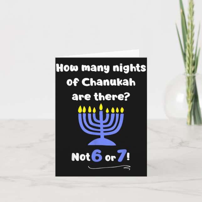 Cartão Funny Hanukkah 67 Meme Teacher How Many Nights Of  (Frente)